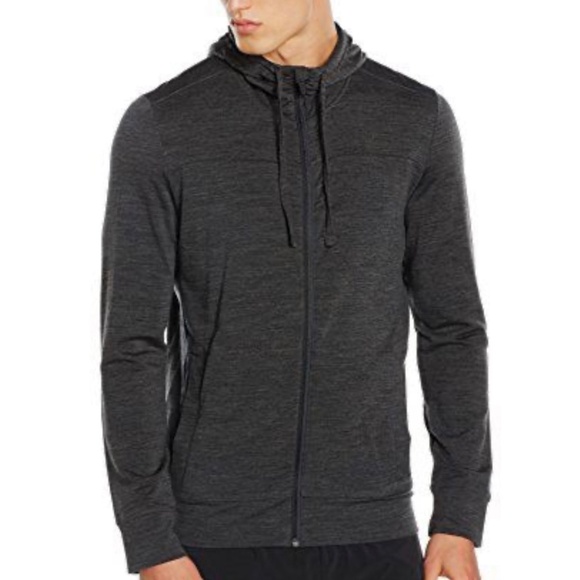 Icebreaker Merino Wool Blend Full Zip Hoodie Sweatshirt - Men's Size M - Gray - Picture 10 of 10